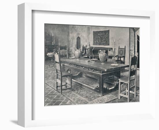 'Interior, Palazzo Davanzati - With 15th Century Table from Parma or Modena District', 1928-Unknown-Framed Photographic Print