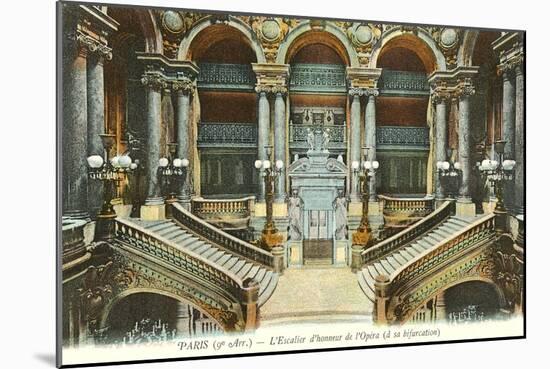 Interior, Paris Opera House, France-null-Mounted Art Print