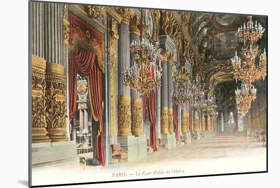 Interior, Paris Opera House, France-null-Mounted Art Print