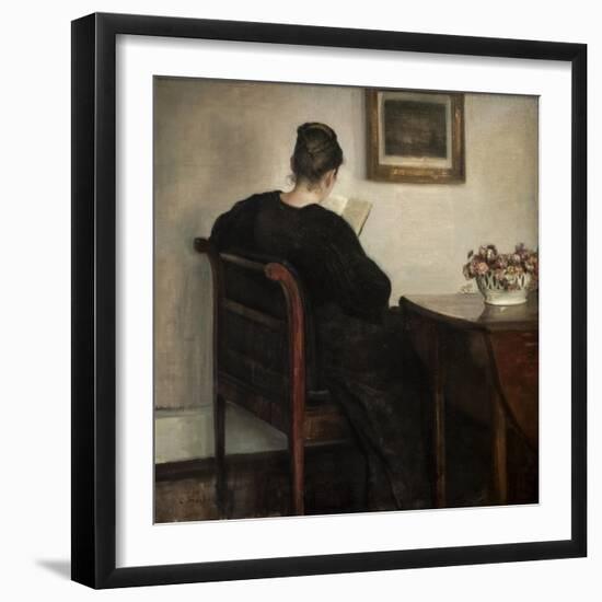 Interior, reading woman, 1886-Carl Holsoe-Framed Giclee Print