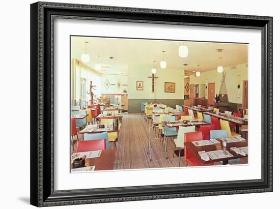 Interior, Retro Cafe-null-Framed Art Print