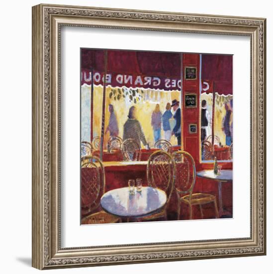 Interior Rojo en Paris-Manel Doblas-Framed Giclee Print