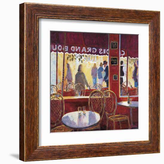 Interior Rojo en Paris-Manel Doblas-Framed Giclee Print