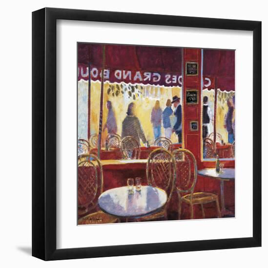 Interior Rojo en Paris-Manel Doblas-Framed Giclee Print