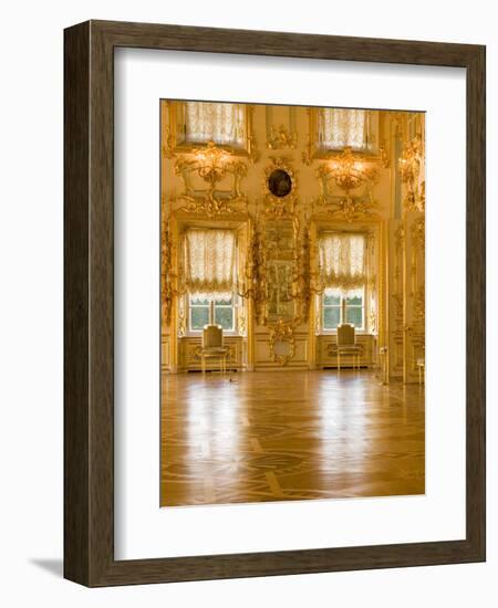 Interior Room of Peterhof, Royal Palace Founded by Tsar Peter the Great, St. Petersburg, Russia-Nancy & Steve Ross-Framed Photographic Print