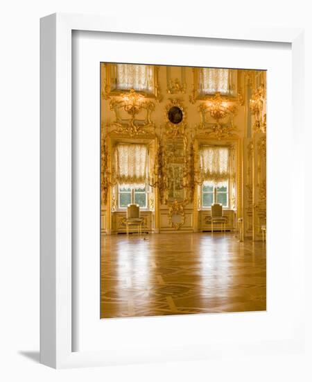 Interior Room of Peterhof, Royal Palace Founded by Tsar Peter the Great, St. Petersburg, Russia-Nancy & Steve Ross-Framed Photographic Print