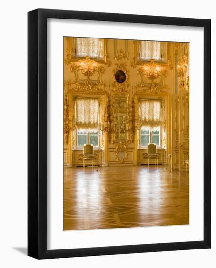 Interior Room of Peterhof, Royal Palace Founded by Tsar Peter the Great, St. Petersburg, Russia-Nancy & Steve Ross-Framed Photographic Print