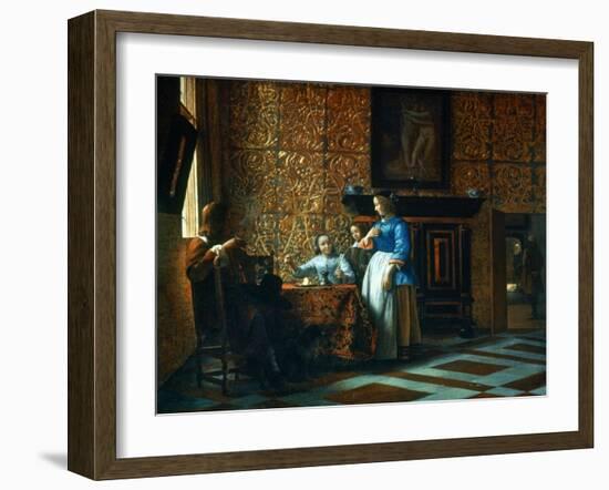 Interior Scene, C1650-Pieter de Hooch-Framed Giclee Print