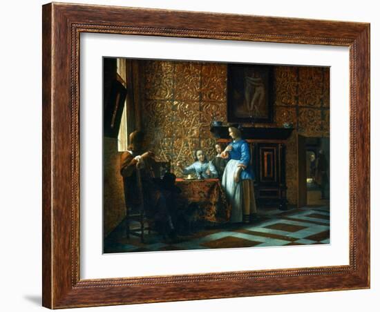 Interior Scene, C1650-Pieter de Hooch-Framed Giclee Print