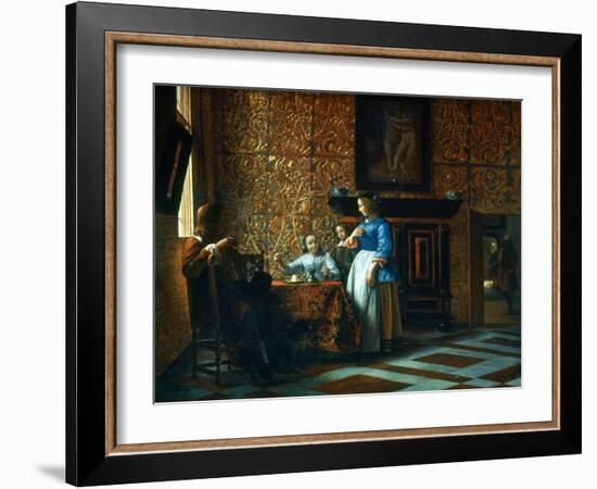 Interior Scene, C1650-Pieter de Hooch-Framed Giclee Print