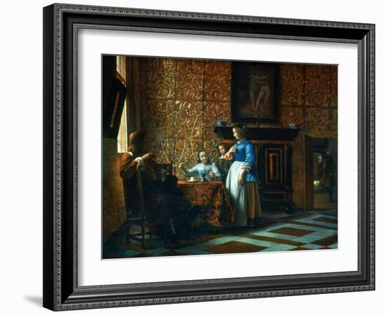 Interior Scene, C1650-Pieter de Hooch-Framed Giclee Print