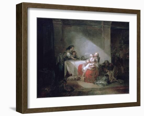 Interior Scene, Late 18th Century-Jean-Honore Fragonard-Framed Giclee Print