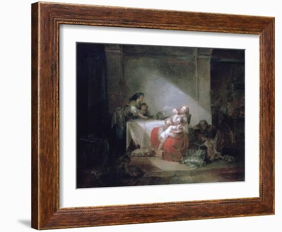 Interior Scene, Late 18th Century-Jean-Honore Fragonard-Framed Giclee Print