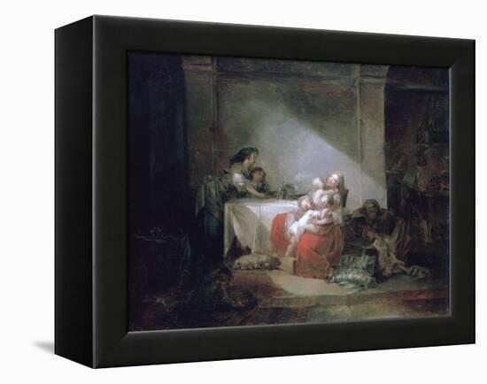 Interior Scene, Late 18th Century-Jean-Honore Fragonard-Framed Premier Image Canvas