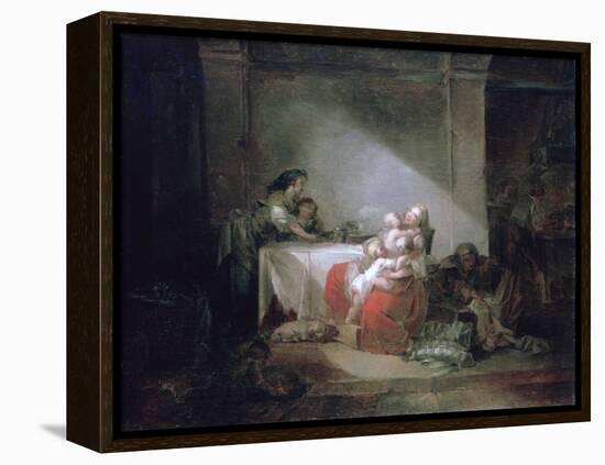 Interior Scene, Late 18th Century-Jean-Honore Fragonard-Framed Premier Image Canvas