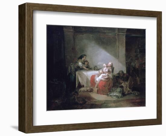 Interior Scene, Late 18th Century-Jean-Honore Fragonard-Framed Giclee Print