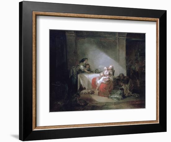 Interior Scene, Late 18th Century-Jean-Honore Fragonard-Framed Giclee Print