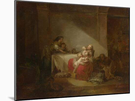Interior Scene. the Happy Mother, Second Half of the 18th C-Jean-Honoré Fragonard-Mounted Giclee Print