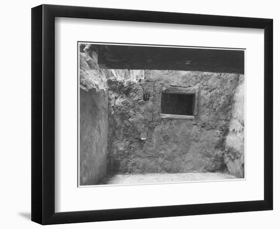 Interior Showing Wall & Window "Interior At Ruin Cliff Palace Mesa Verde NP" Colorado "1941." 1941-Ansel Adams-Framed Art Print