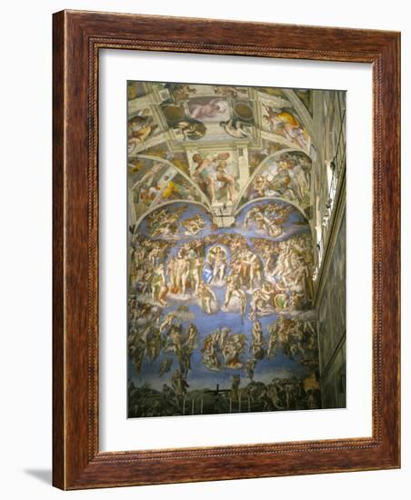 Interior, Sistine Chapel, the Vatican, Rome, Lazio, Italy-Roy Rainford-Framed Photographic Print