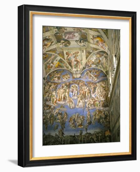 Interior, Sistine Chapel, the Vatican, Rome, Lazio, Italy-Roy Rainford-Framed Photographic Print