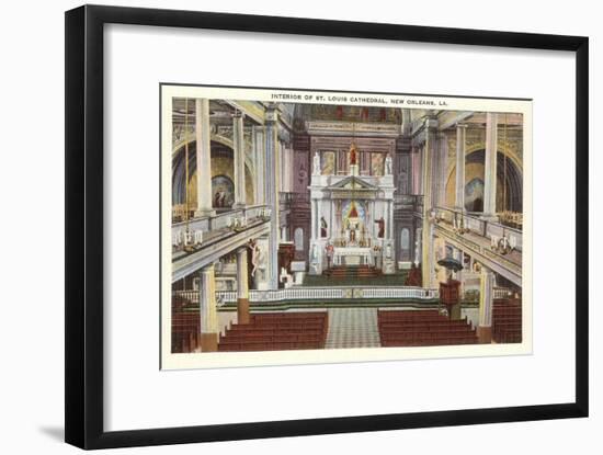 Interior, St. Louis Cathedral, New Orleans, Louisiana-null-Framed Art Print