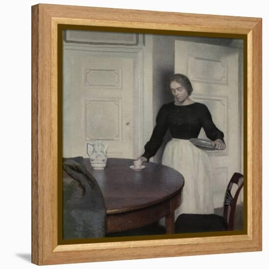 Interior, Strandgade 30, detail, 1899-Vilhelm Hammershoi-Framed Premier Image Canvas