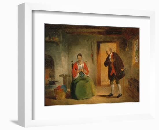 Interior Study, 1835-63 (Oil on Paper Mounted on Board)-Francis William Edmonds-Framed Giclee Print