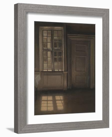 Interior, Sunlight on the Floor-Vilhelm Hammershoi-Framed Giclee Print