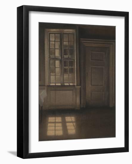 Interior, Sunlight on the Floor-Vilhelm Hammershoi-Framed Giclee Print