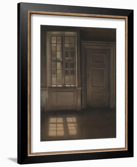 Interior, Sunlight on the Floor-Vilhelm Hammershoi-Framed Giclee Print