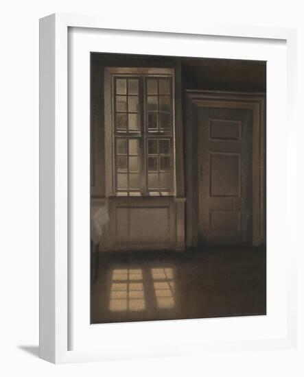 Interior, Sunlight on the Floor-Vilhelm Hammershoi-Framed Giclee Print