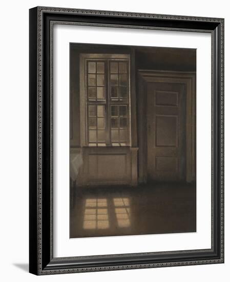 Interior, Sunlight on the Floor-Vilhelm Hammershoi-Framed Giclee Print