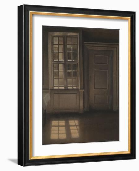 Interior, Sunlight on the Floor-Vilhelm Hammershoi-Framed Giclee Print