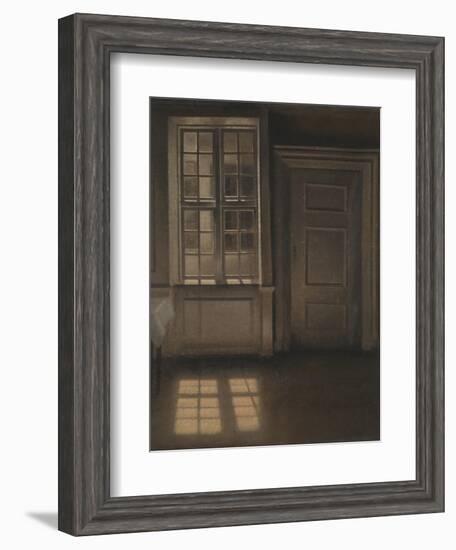 Interior, Sunlight on the Floor-Vilhelm Hammershoi-Framed Giclee Print