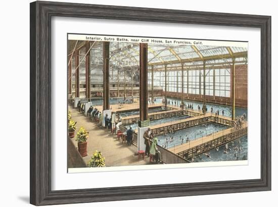 Interior, Sutro Bath House, San Francisco, California-null-Framed Art Print