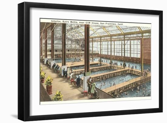 Interior, Sutro Bath House, San Francisco, California-null-Framed Art Print