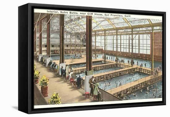 Interior, Sutro Bath House, San Francisco, California-null-Framed Stretched Canvas