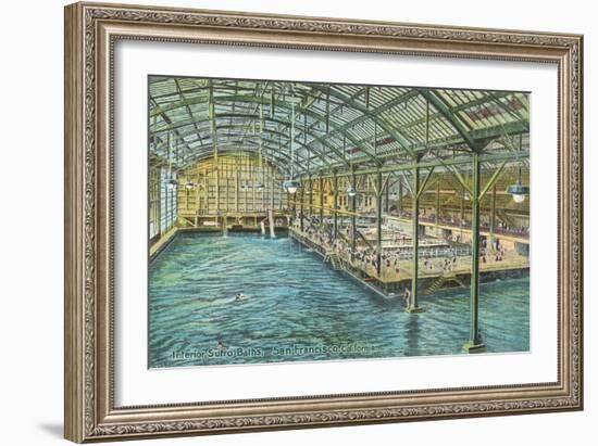 Interior, Sutro Baths, San Francisco, California-null-Framed Art Print