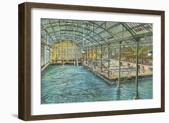 Interior, Sutro Baths, San Francisco, California-null-Framed Art Print