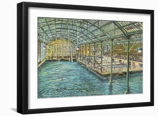 Interior, Sutro Baths, San Francisco, California-null-Framed Art Print