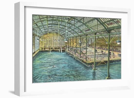 Interior, Sutro Baths, San Francisco, California-null-Framed Art Print