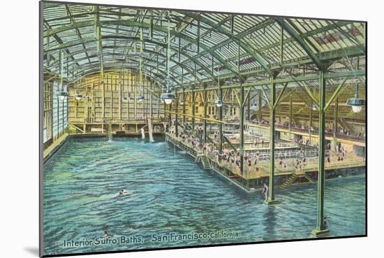 Interior, Sutro Baths, San Francisco, California-null-Mounted Art Print