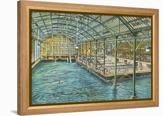 Interior, Sutro Baths, San Francisco, California-null-Framed Stretched Canvas