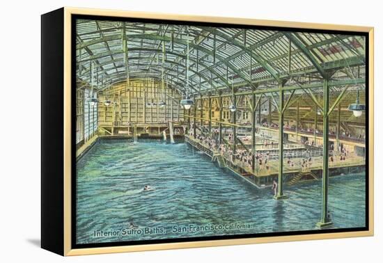 Interior, Sutro Baths, San Francisco, California-null-Framed Stretched Canvas