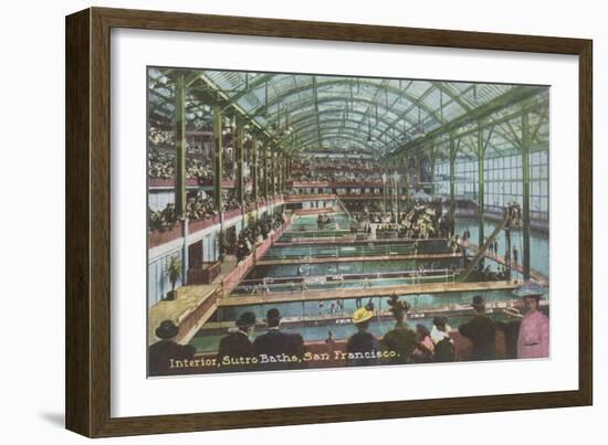 Interior, Sutro Baths, San Francisco, California-null-Framed Art Print