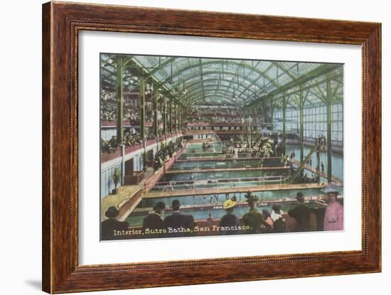 Interior, Sutro Baths, San Francisco, California-null-Framed Art Print