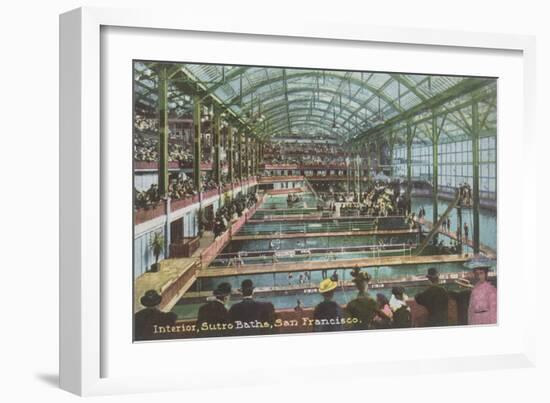 Interior, Sutro Baths, San Francisco, California-null-Framed Art Print