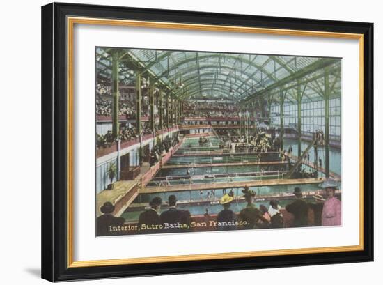 Interior, Sutro Baths, San Francisco, California-null-Framed Art Print