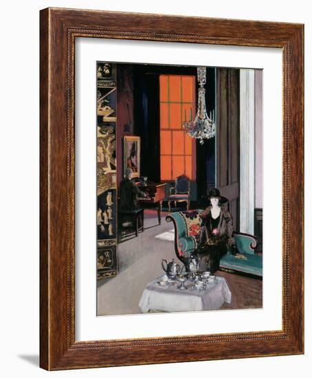 Interior - the Orange Blind, c.1928-Francis Campbell Boileau Cadell-Framed Giclee Print